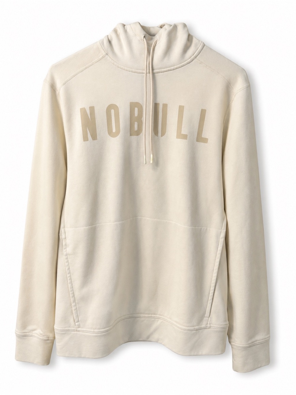 NOBULL Cream Pullover Hoodie Sweatshirt Size Medium